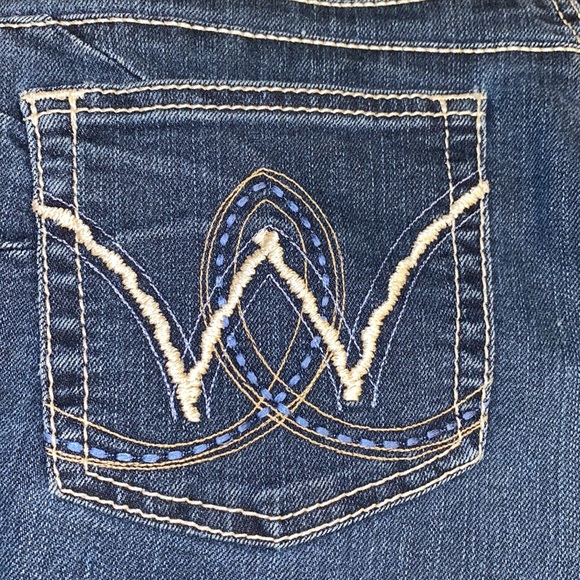Wranglers 7/8 x 34 32x34 bootcut flare jeans distressed - Picture 11 of 13